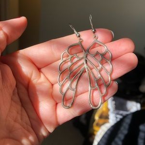 Heart wing earrings